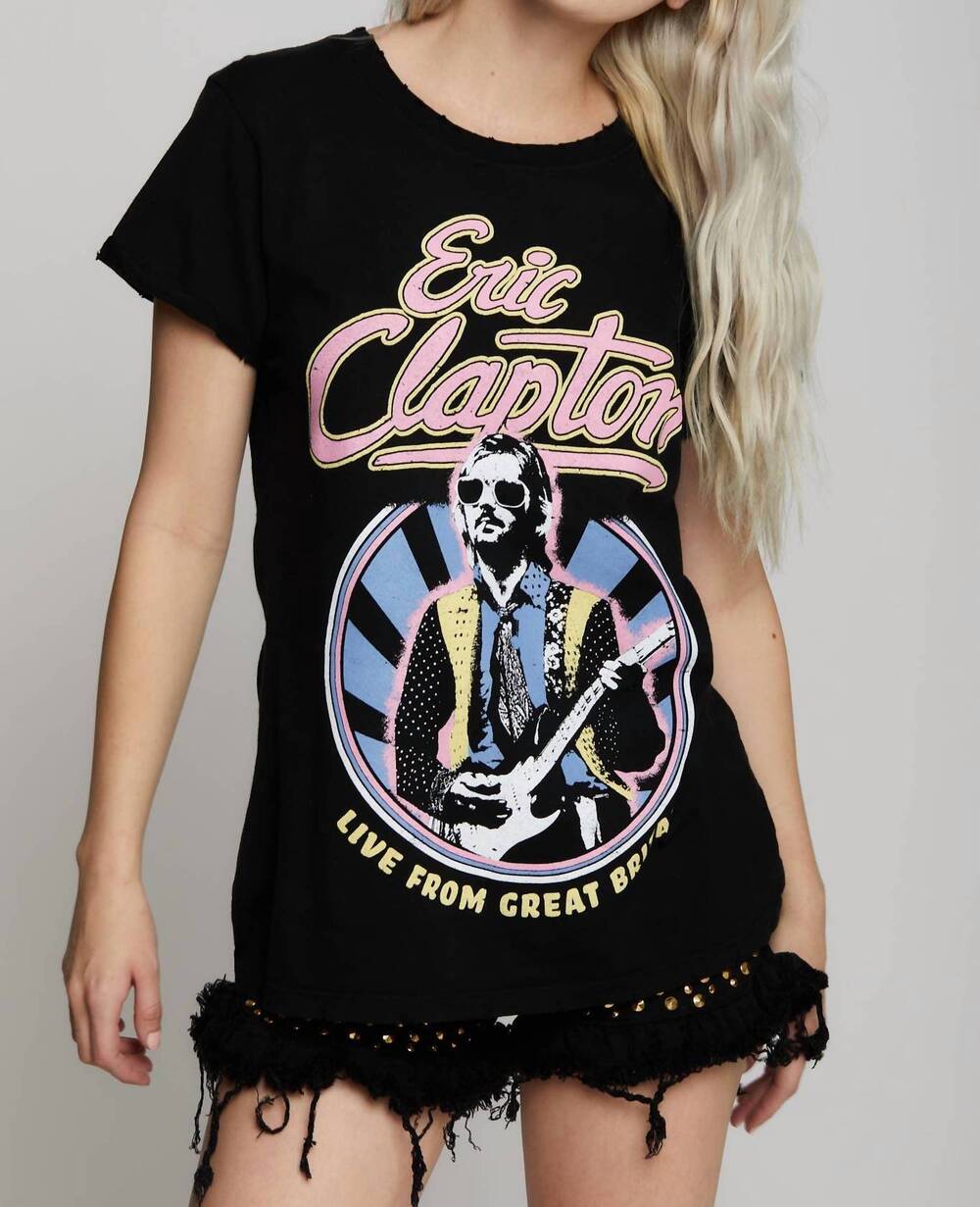 NEW RECYCLED KARMA eric clapton tee in black